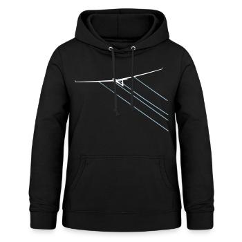 Wasser gleiten Segelflieger Segelflugzeug fliegen - Frauen Hoodie - Schwarz - Vorne - AI Model Female 172 light (172cm)