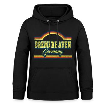 Bremerhaven Germany City Font Vintage - Women's Hoodie - black - Front - AI Model Female 172 light (172cm)