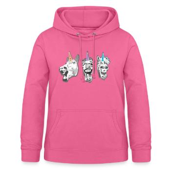 Laughing Unicorns - Women's Hoodie - pink - Front - AI Model Female 172 light (172cm)