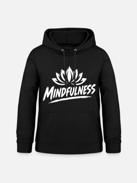 Mindfulness Achtsamkeit Lotusblumen Meditation - Frauen Hoodie - Schwarz