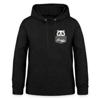 Panda dans votre poche - Sweat à capuche Femme - noir - Devant - AI Model Female 172 light (172cm)