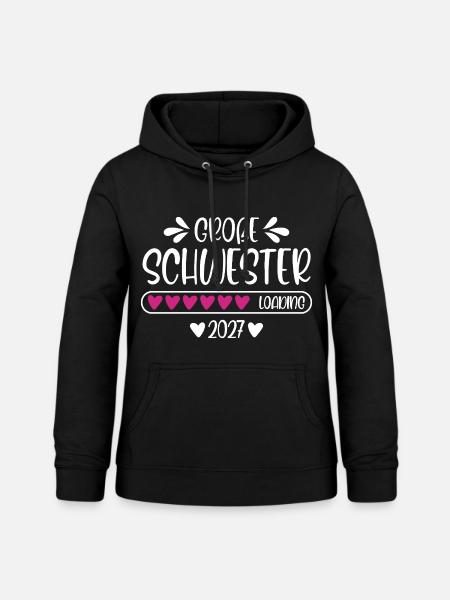 Große Schwester 2027 loading - Frauen Hoodie - Schwarz