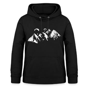Gleitschirmfliegen - Gleitschirm - Gleitschirm - Frauen Hoodie - Schwarz - Vorne - AI Model Female 172 light (172cm)