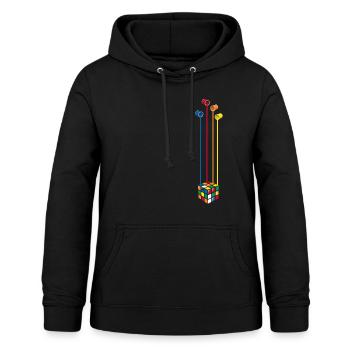 Rubik's Cube Colourful Paint Buckets - Women's Hoodie - black - Front - AI Model Female 172 light (172cm)
