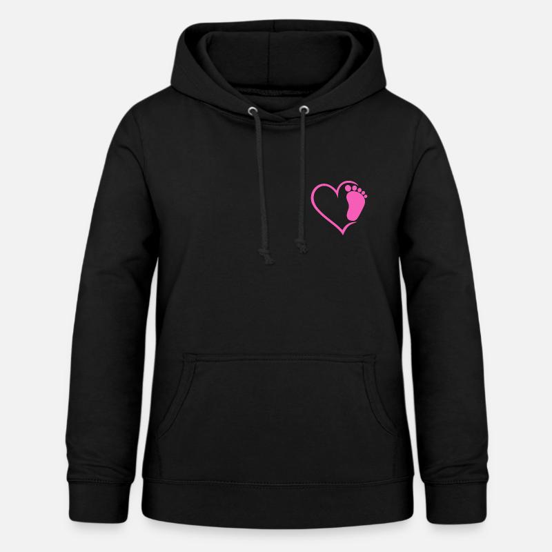 Empreinte de bébé - Sweat à capuche Femme - noir