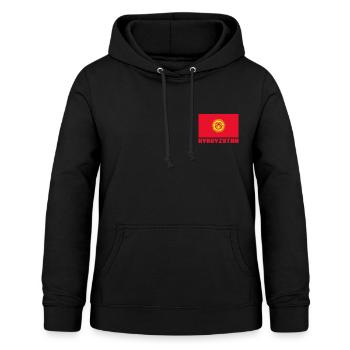 Kirgisistan - Frauen Hoodie - Schwarz - Vorne - AI Model Female 172 light (172cm)
