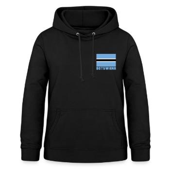 Botswana - Frauen Hoodie - Schwarz - Vorne - AI Model Female 172 light (172cm)