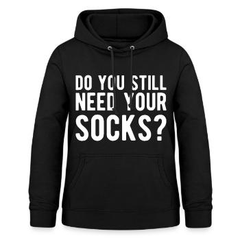 Avez-vous encore besoin de vos chaussettes ? Fétichisme des pieds vendredi - Sweat à capuche Femme - noir - Devant - AI Model Female 172 light (172cm)