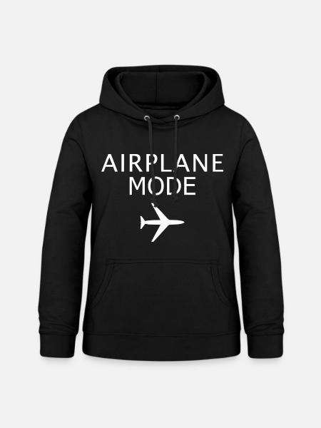 Flugzeugmodus aktivierter Flugmodus Luftfahrtkunst - Frauen Hoodie - Schwarz