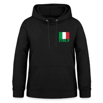 Italie - Sweat à capuche Femme - noir - Devant - AI Model Female 172 light (172cm)