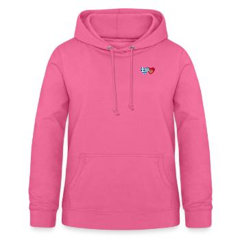 Griechenland Montenegro Flagge - Frauen Hoodie - Pink - Vorne - AI Model Female 172 light (172cm)