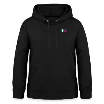 Nigeria Liechtenstein Drapeau Coeur - Sweat à capuche Femme - noir - Devant - AI Model Female 172 light (172cm)