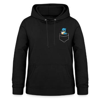 Kingfisher - Dans la poche poitrine / poche chemise - Sweat à capuche Femme - noir - Devant - AI Model Female 172 light (172cm)