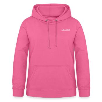 LEADER Weißer Slogan - Frauen Hoodie - Pink - Vorne - AI Model Female 172 light (172cm)
