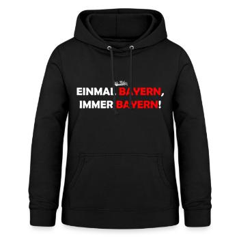Einmal Bayern, immer Bayern - Frauen Hoodie - Schwarz - Vorne - AI Model Female 172 light (172cm)