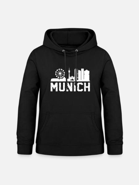 Munich Skyline - Frauen Hoodie - Schwarz