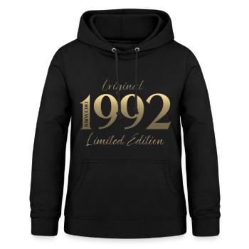 33rd Birthday Original December Born 1992 - Women's Hoodie - black - Front - AI Model Female 172 light (172cm)