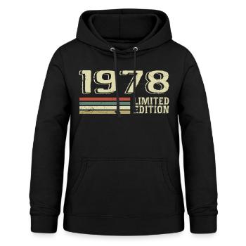 Jahrgang 1978 Geburtstag 1978 Jahrgang 1978 - Frauen Hoodie - Schwarz - Vorne - AI Model Female 172 light (172cm)