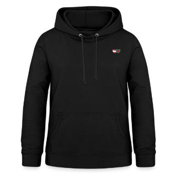 Austria Bangladesh Flag Heart - Women's Hoodie - black - Front - AI Model Female 172 light (172cm)