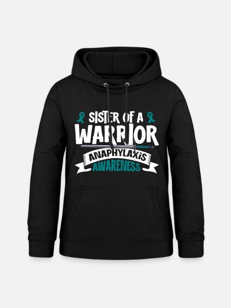 Schwester eines Kämpfers - Anaphylaxie - Frauen Hoodie - Schwarz