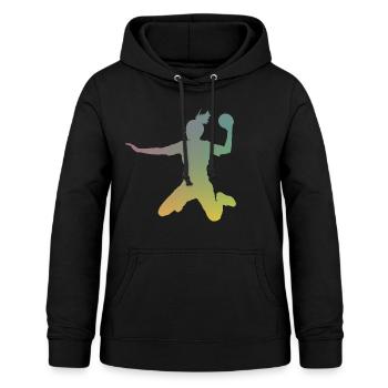 Echte Mädchen spielen Handball - Frauen Hoodie - Schwarz - Vorne - AI Model Female 172 light (172cm)