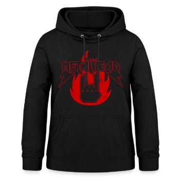 METALHEAD bis zum Tod - Frauen Hoodie - Schwarz - Vorne - AI Model Female 172 light (172cm)