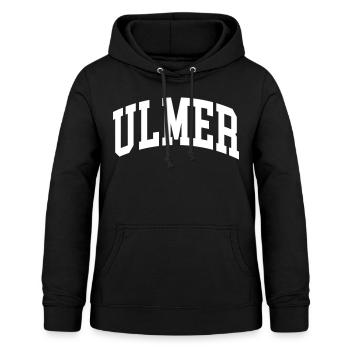 Ulmer - Frauen Hoodie - Schwarz - Vorne - AI Model Female 172 light (172cm)