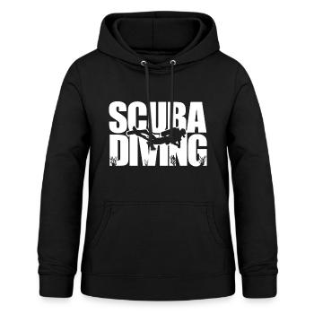 scuba diving dive t-shirt diving - Sweat à capuche Femme - noir - Devant - AI Model Female 172 light (172cm)