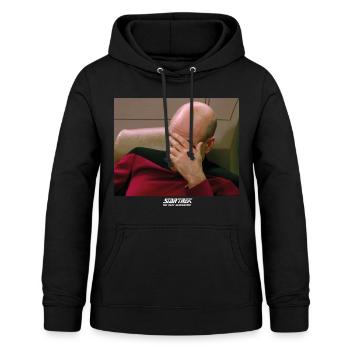 Star Trek The Next Generation Picard Facepalm - Frauen Hoodie - Schwarz - Vorne - AI Model Female 172 light (172cm)