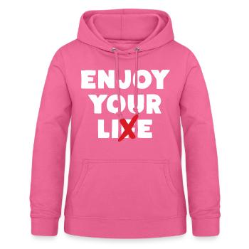 Profitez de votre mensonge - Sweat à capuche Femme - rose - Devant - AI Model Female 172 light (172cm)