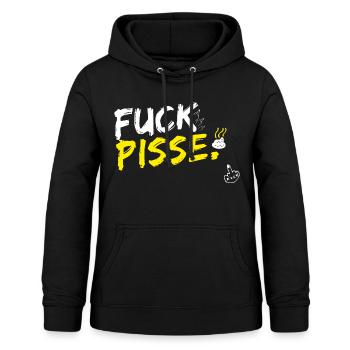 Fuck Pisse - Frauen Hoodie - Schwarz - Vorne - AI Model Female 172 light (172cm)