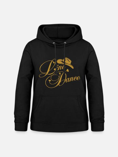 Line Dance Gold Western Logo - Frauen Hoodie - Schwarz