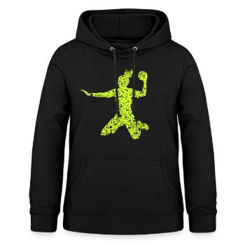 Echte Mädchen spielen Handball - Frauen Hoodie - Schwarz - Vorne - AI Model Female 172 light (172cm)