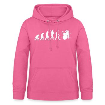 Drum évolution - Sweat à capuche Femme - rose - Devant - AI Model Female 172 light (172cm)