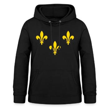 Fleur de Lys - Sweat à capuche Femme - noir - Devant - AI Model Female 172 light (172cm)