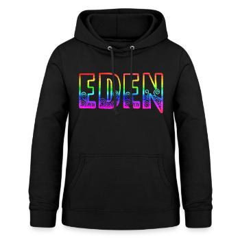 eden rs rainbow - Women's Hoodie - black - Front - AI Model Female 172 light (172cm)