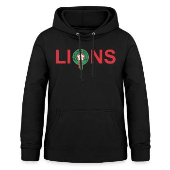 Löwen - Frauen Hoodie - Schwarz - Vorne - AI Model Female 172 light (172cm)