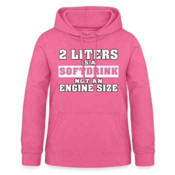 2 Liters Softdrink Engine Size Motor Hubraum PS HP - Frauen Hoodie - Pink - Vorne - AI Model Female 172 light (172cm)