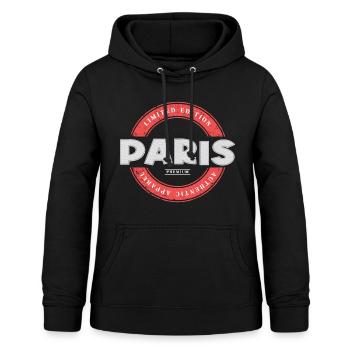 Paris France Ville Skyline Accueil Amour - Sweat à capuche Femme - noir - Devant - AI Model Female 172 light (172cm)