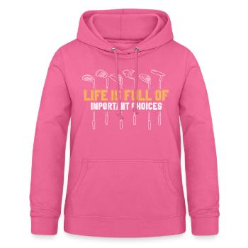 Golf Golfschläger - Frauen Hoodie - Pink - Vorne - AI Model Female 172 light (172cm)