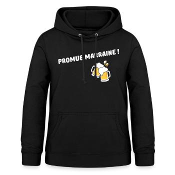 Promue Marraine ! - Sweat à capuche Femme - noir - Devant - AI Model Female 172 light (172cm)