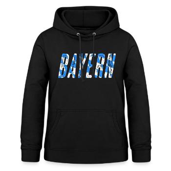 Bayern - Frauen Hoodie - Schwarz - Vorne - AI Model Female 172 light (172cm)