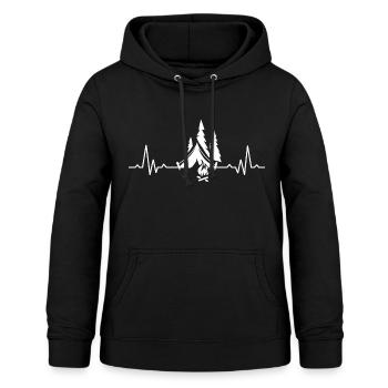 Zelten Natur Campen Geschenk Camping Urlaub Zelt - Frauen Hoodie - Schwarz - Vorne - AI Model Female 172 light (172cm)