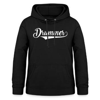 Schlagzeuger Retro Vintage Drumsticks - Frauen Hoodie - Schwarz - Vorne - AI Model Female 172 light (172cm)