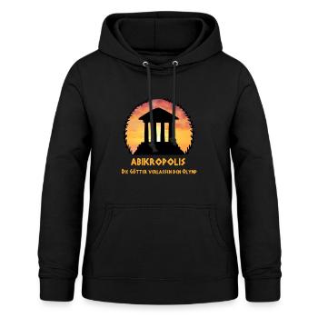 Abikropolis - Frauen Hoodie - Schwarz - Vorne - AI Model Female 172 light (172cm)