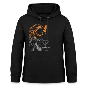 Löwenmodell 2 - Frauen Hoodie - Schwarz - Vorne - AI Model Female 172 light (172cm)