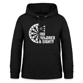 One Hundred Eighty 180 Triple 20 Dartscheibe Dart - Frauen Hoodie - Schwarz - Vorne - AI Model Female 172 light (172cm)