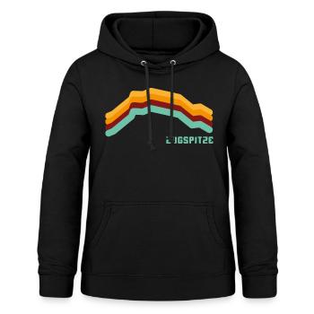 Zugspitze 2962 Garmisch Partenkirchen Bayern Retro - Frauen Hoodie - Schwarz - Vorne - AI Model Female 172 light (172cm)