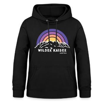 Wilder Kaiser Tirol Kitzbühel Österreich Wandern - Frauen Hoodie - Schwarz - Vorne - AI Model Female 172 light (172cm)