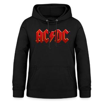 AC/DC Klassisches Logo Mit Blitz - Frauen Hoodie - Schwarz - Vorne - AI Model Female 172 light (172cm)